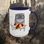 Wizard Pet Portrait | House color themed Coffee Mugs, 11oz, 15oz - Image 8