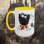 Wizard Pet Portrait | House color themed Coffee Mugs, 11oz, 15oz - Image 11
