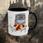 Wizard Pet Portrait | House color themed Coffee Mugs, 11oz, 15oz - Image 3