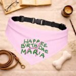Custom Birthday Cake Bandana  | Clip-On Pet Bandana