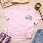 Custom Happee birthdae cake  | Pink Tshirt  (Front & Back) - Image 2