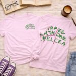Custom Happee birthdae cake  | Pink Tshirt  (Front & Back)