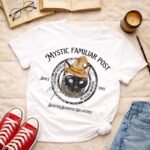 Mystic Familar Post Personalized Wizard Pet Portrait | T-shirt - Image 2