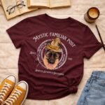 Mystic Familar Post Personalized Wizard Pet Portrait | T-shirt - Image 5
