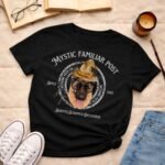 Mystic Familar Post Personalized Wizard Pet Portrait | T-shirt - Image 3