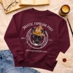 Mystic Familiar Post Personalized Wizard Pet Portrait | Sweatshirt - Image 5