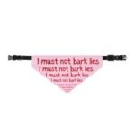 I must not bark lies - Pink | Clip-On Pet Bandana - Image 2