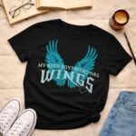 My book boyfriend has wings blue version | T-shirt